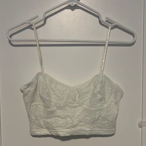 Frenchi Delicate White Lace Top